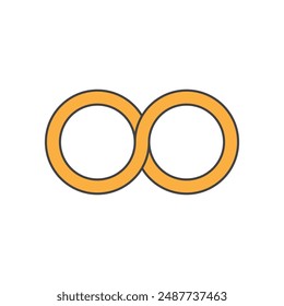 Logo Circle Infinity symbol isolated on white background. Template Logo Vector