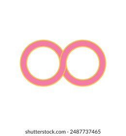 Logo Circle Infinity symbol isolated on white background. Template Logo Vector
