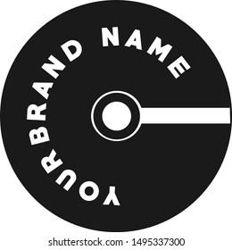 Logo Circle Key Hole Vector Design 