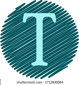 Logo in a circle with the letter T.