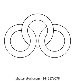 logo circle like a handcuffs in vector design