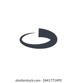 Logo circle line infinite with blank background
