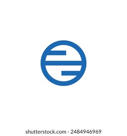 Logo circle line stroke minimalist with blank background