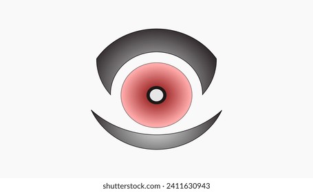 The logo is a circle in the middle with a crescent on the bag and below it with a bright background, bright abstract art, Design template icon, success sign, symbol together moving forward. Brand
