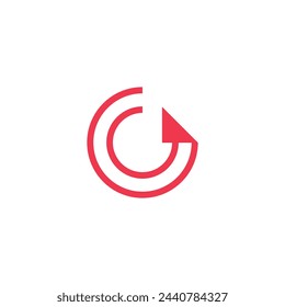 Logo circle outline line with blank background