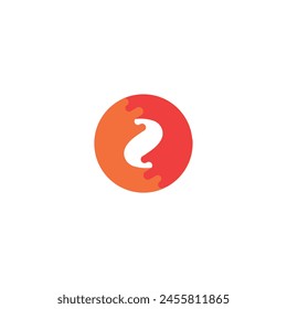 Diseño de la pintura del círculo del logotipo minimalista y único con el fondo en blanco