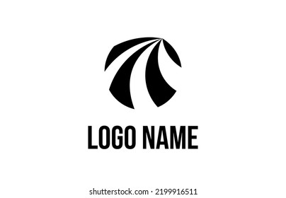 Logo Circle Road Maintenance Creative Concept. Open A Logo Design Template. Logo With Negative Space. Transportation And Traffic Themes. Editable Color And Easy To Use. Let's Make Your Design Easy