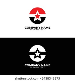 Logo círculo simple con estrella moderna