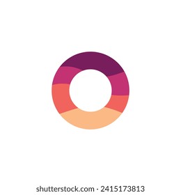 Apertura del círculo del logotipo con fondo en blanco