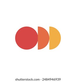Logo circle sunset gradient unique design with blank background