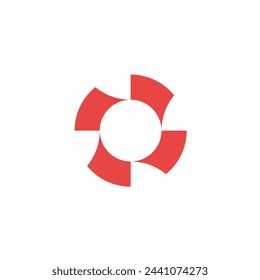 Logo-Kreis-Wirbel mit leerem Hintergrund