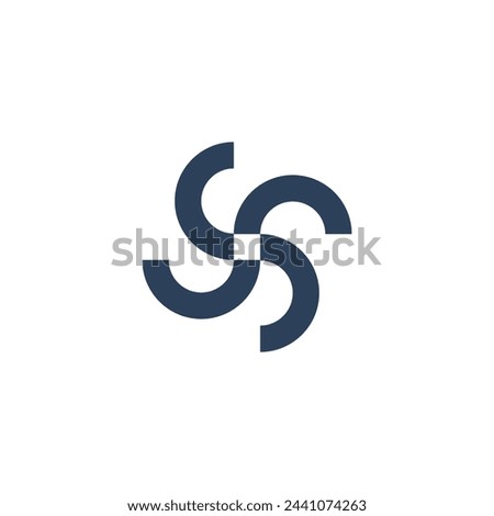 Logo circle swirl with blank background