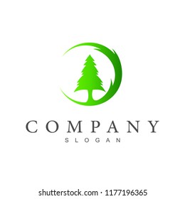 logo circle and tree, Christmas icon, medical symbol