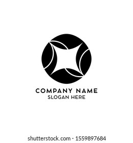 logo circle vector design template with black concept