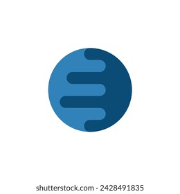 Logo círculo de agua con fondo en blanco
