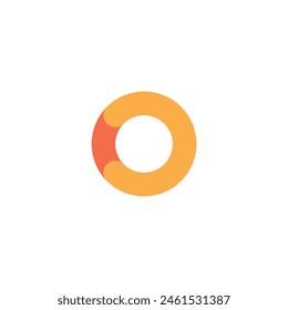 Logo Kreis gelb Zyklus Design minimalistisch mit leerem Hintergrund
