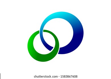 Logo circles media vector, suitable for business company, studio