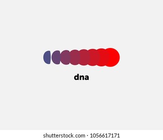 Logo Circles, shooting star, progressive logo, geometric element, gradient colours. DNA Logo. Blue to red gradient.