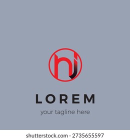 The logo is circular with the letters NI inside. The logo is predominantly red. It's a modern and attractive abstract circle logo.