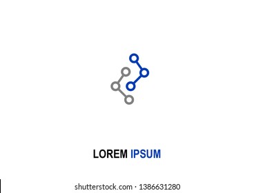 a logo with a circular shape connects
