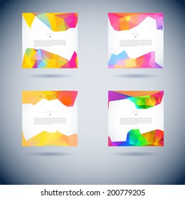 logo circus series of conceptual vector background with triangle item template for design logo circus line water gathering colorful conceptual scene stack colourful digital glass splash clouds trendy