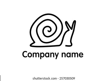 Logo with cite graphic snail for your company