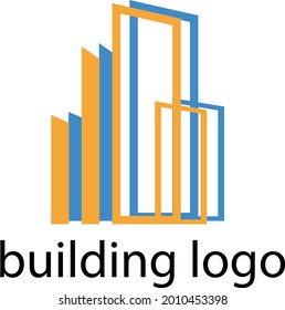 logo concepto de construcción de ciudades y vivienda