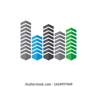 Logo city icon building town real estate