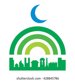 Logo city mosque icon
