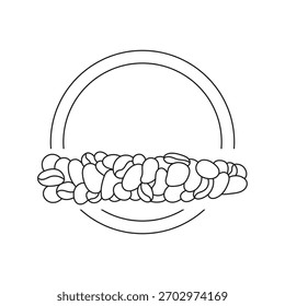 Logo civet granos de café línea de golpe simple minimalista