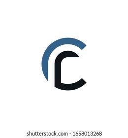 logo CL circle design vector modern graphic