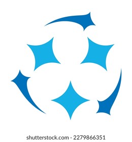 Icono de limpieza del logotipo, brillo del brillo del brillo del brillo del brillo de la estrella