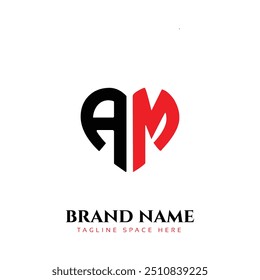 AM Logo: Clean, modern, and versatile logo design featuring the initials 'AM'. Perfect for branding, corporate identity, and digital media. High-resolution vector illustration available for download."