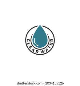 logo for clean water with clean water drops