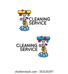 Logo for cleaning service