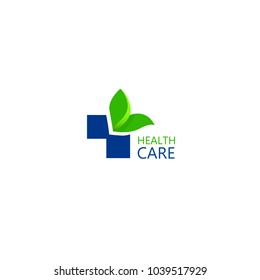 Logo for the clinic, pharmaceutical company. Logo of the family doctor, first aid. Health and medical cabinet. Vector Isolated on white background