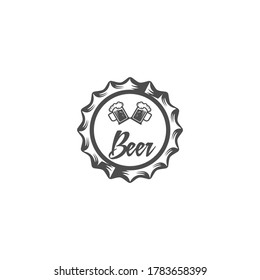logo close beer with beer glass