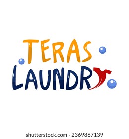 Logo for clothes laundry business, clothes washing service
