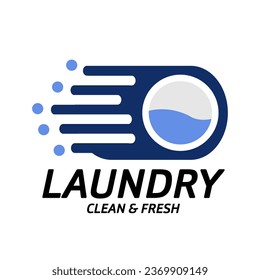 Logo for clothes laundry business, clothes washing service