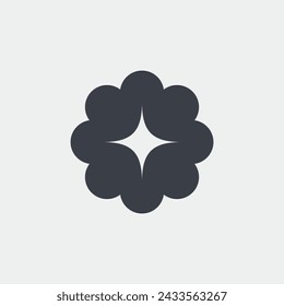Logo cloud or cotton with star and blank background
