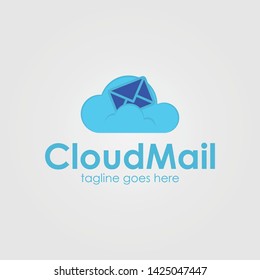 Logo Cloud Mail Template Design