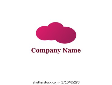 logo cloud purple gradient color simple