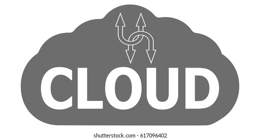 logo cloud storage data information. vector logo cloud data