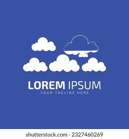 Logo of clouds, Cloud icon, cloud shape. vector of clouds. Cloud icon.