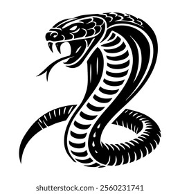 Logo cobra in black and white drawn in vector format.