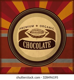 logo cocoa aged vector tag template of premium handicraft cocoa label logo cocoa chocolate brown classical earth work product food bean bar black conceptual nurture mark dark scenery printing vintage