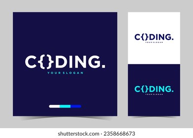 logo coding and code vector,technology, symbol code logo illustration, coding. programmer logo icon vector suitable for your media design logo 