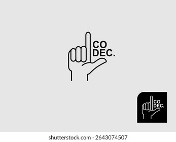 logo coding vector,hand code, programmer logo icon, technology, symbol code logo illustration, coding. vector suitable for your media design logo 