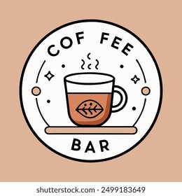 Logo cofee bar monoline style for your business