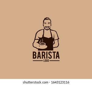 Logo coffee Barista Modern vector